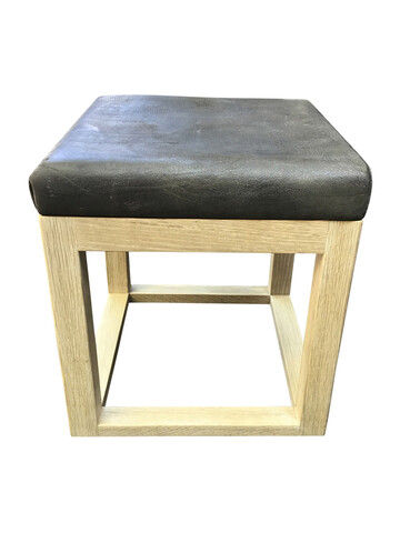 Lucca Studio Bryce Table/Stool with a Vintage Leather Top. 46150