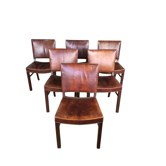 Set of (6) Leather Dining Chairs by Jacob Kjær 44656