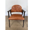 Pair of Danish Cerused Dining Chairs with Leather 55733