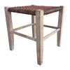 Lucca Studio Thelma Woven Leather Stool 34616