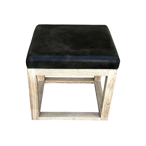 Lucca Studio Bryce Table/Stool with a Vintage Leather Top. 39134