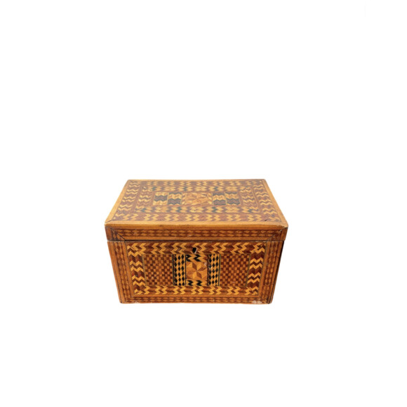 Vintage English Inlaid Wood Box 74469