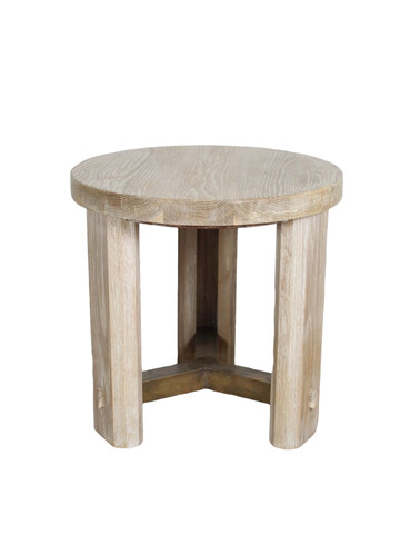 Lucca Studio Miles Oak and Bronze Side Table 64659