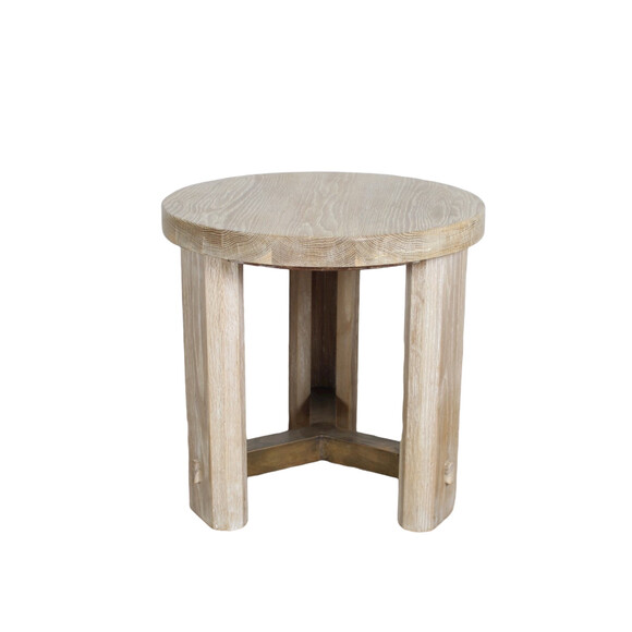 Lucca Studio Miles Oak and Bronze Side Table 57849