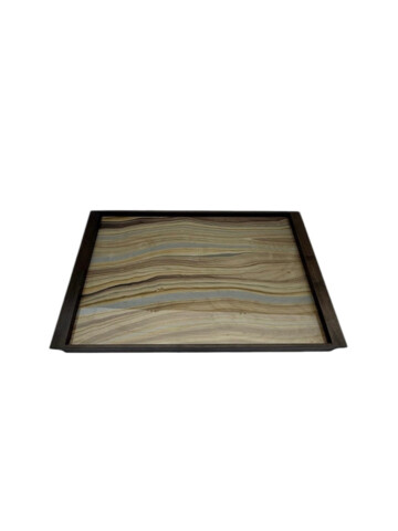 Limited Edition Walnut Tray with Vintage Italian Marbleized Paper 76682