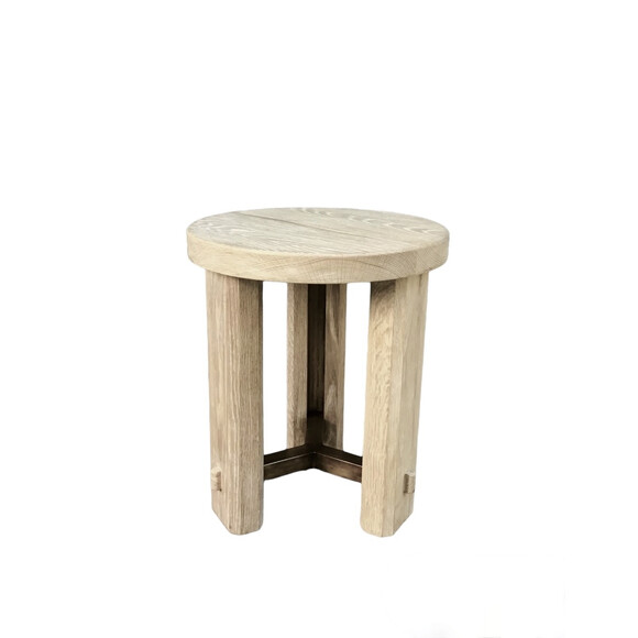 Lucca Studio Miles Oak and Bronze Side Table 66278
