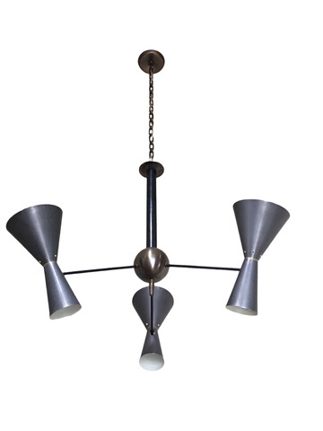 Limited Edition 3-Arm Blackened Metal  Chandelier 43571