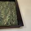 Limited Edition Walnut Tray with Vintage Italian Marbleized Paper 75976