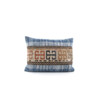 Indonesian Indigo and Turkish Embroidery Antique Textile Pillow 72518