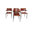 Set of (4) Vintage Italian Leather Chairs 67211