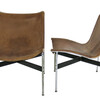 Pair Italian Leather Chairs 11824