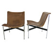 Pair Italian Leather Chairs 11824