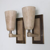 Lucca Studio Walnut and Bronze Sconces 44337