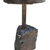 Lucca Studio Ingrid Round Oak and Stone Side Table 43883