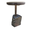 Lucca Studio Ingrid Round Oak and Stone Side Table 43883