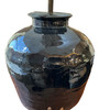 Vintage Central Asia Black Pottery Lamp 77615