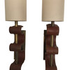 Pair of Bronze and Vintage Leather Sconces 36000