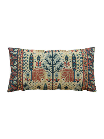 Vintage Printed Linen Textile Pillow 47300