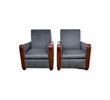 Pair of French Art Deco Arm Chairs 64071