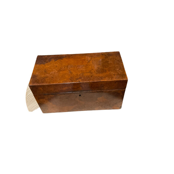 19th Century Burl Wood Box 66151