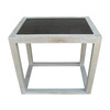 Lucca Limited Edition Oak and Parchment Top Side Table 30792
