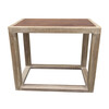 Lucca Studio Macy Table with a Vintage Leather top 38988
