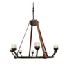 Lucca Studio ﻿Mayle Bronze and Saddle Leather Chandelier 63033
