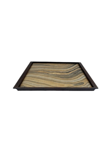 Limited Edition Walnut Tray with Vintage Italian Marbleized Paper 77686