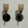 Lucca Studio Pair of Georgie Alabaster and Bronze Sconces 77762