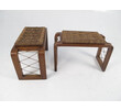 Pair 1940's French Rope Benches 8542