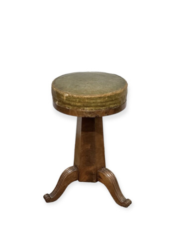 French Art Deco Leather Stool 61957