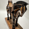 Large Scale 1970's Italian Cubist Ceramic Horse 74083