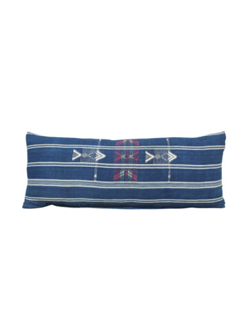 Vintage Indigo and Embroidery Pillow 74567