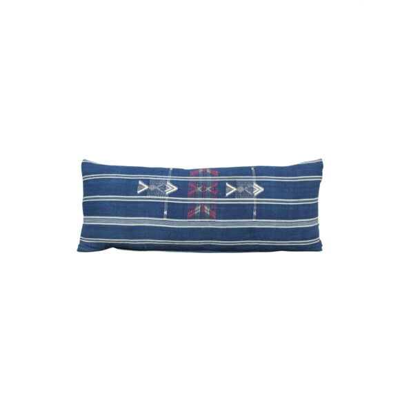 Vintage Indigo and Embroidery Pillow 74567