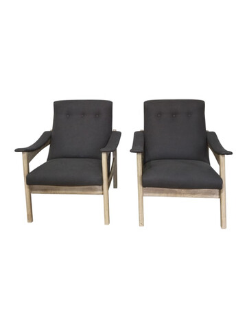 Danish Mid Century Oak Arm Chairs 47429