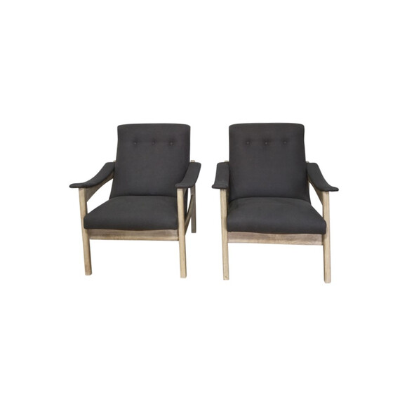 Danish Mid Century Oak Arm Chairs 37742