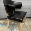 Set of (6) Danish Black Leather Dining Chairs 78991