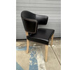 Set of (6) Danish Black Leather Dining Chairs 78991