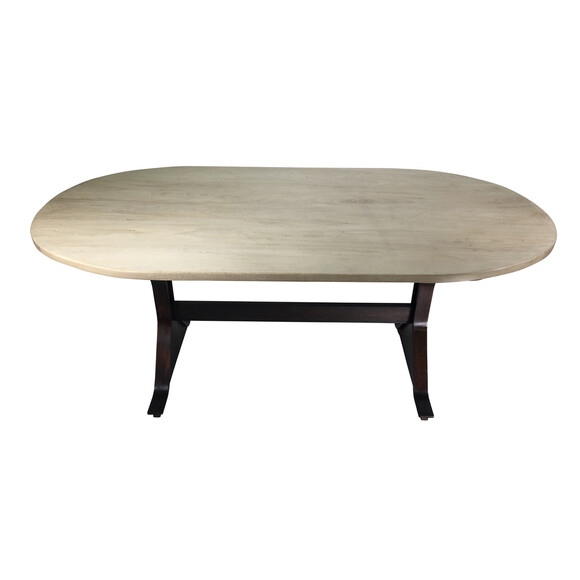 Lucca Limited Edition Bleached Walnut Oval Dining Table 32440