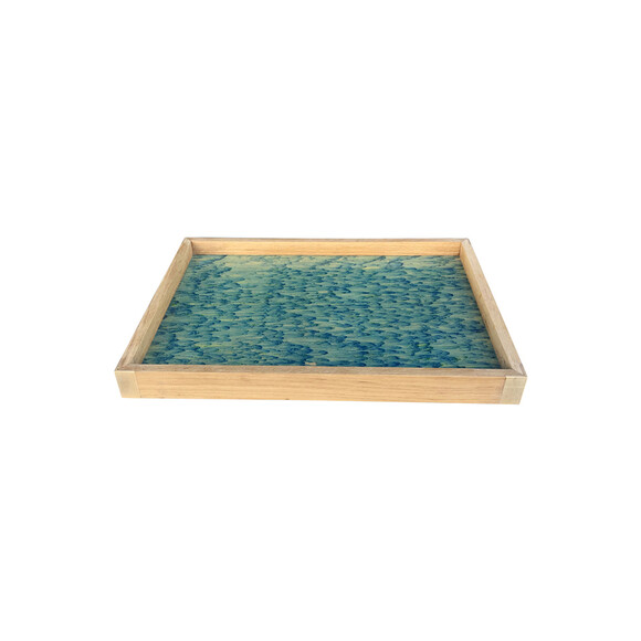 Limited Edition Oak Tray With Vintage Marbleized Paper 36555