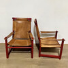 Pair of 1970's Saddle Leather Arm Chairs 72850