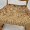 Pair French Woven Rope Arm Chairs 8499