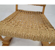 Pair French Woven Rope Arm Chairs 8499