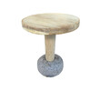 Limited Edition Oak and Stone Side Table 40254