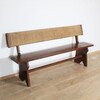 Mid Century French Oak and Rope Bench 44169