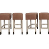 Lucca Studio Set of (4) Percy Saddle
Leather and Oak Stools 61888