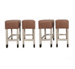 Lucca Studio Set of (4) Percy Saddle
Leather and Oak Stools 61888
