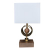 Pair of Limited Edition Walnut and Bronze Lamps 35463