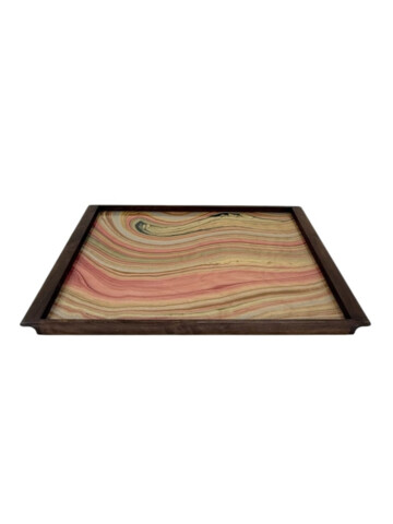 Limited Edition Walnut Tray with Vintage Italian Marbleized Paper 76405