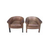 Pair of Vintage English Leather Club Chairs 60578